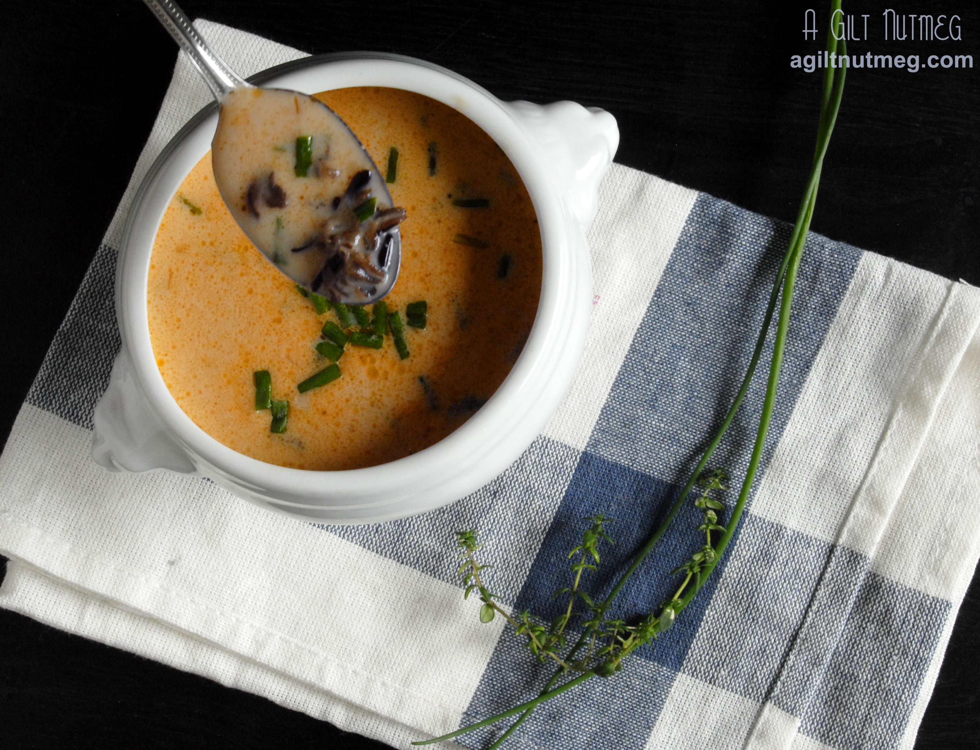 Wild Rice & Mushroom Soup - A Gilt Nutmeg