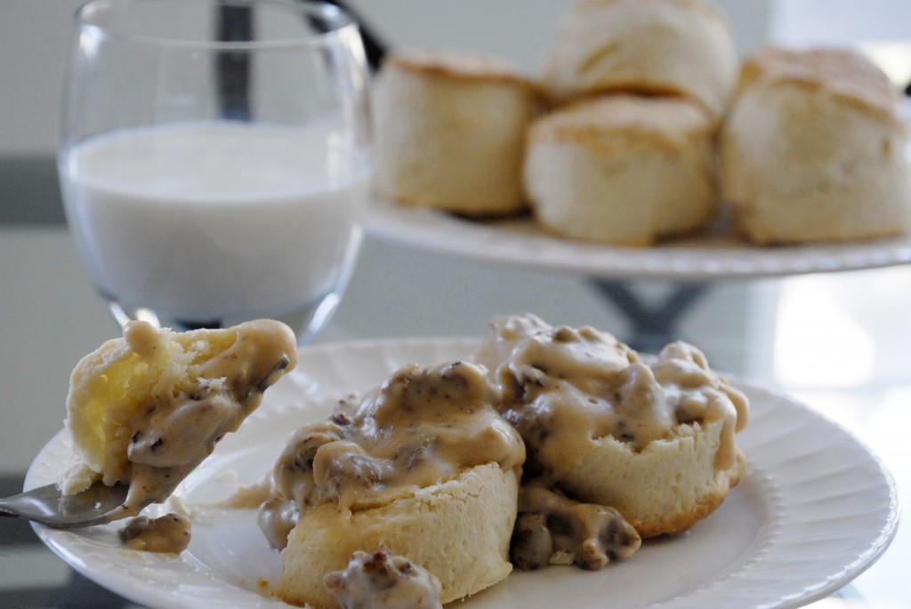 Southern Sausage Gravy and Buttermilk Biscuits