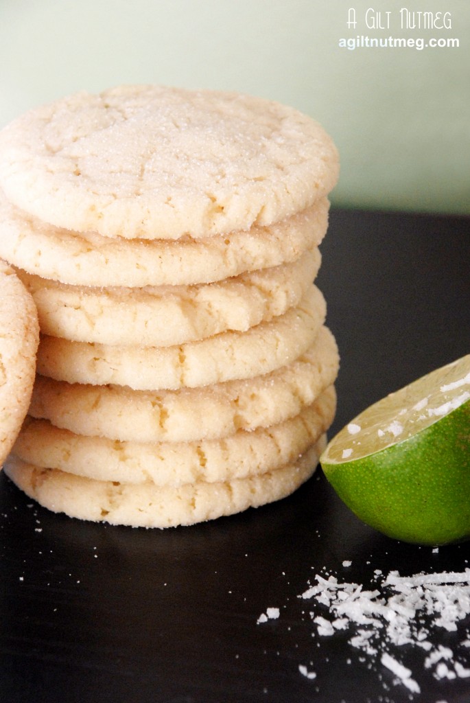 chewy coconut lime sugar cookies