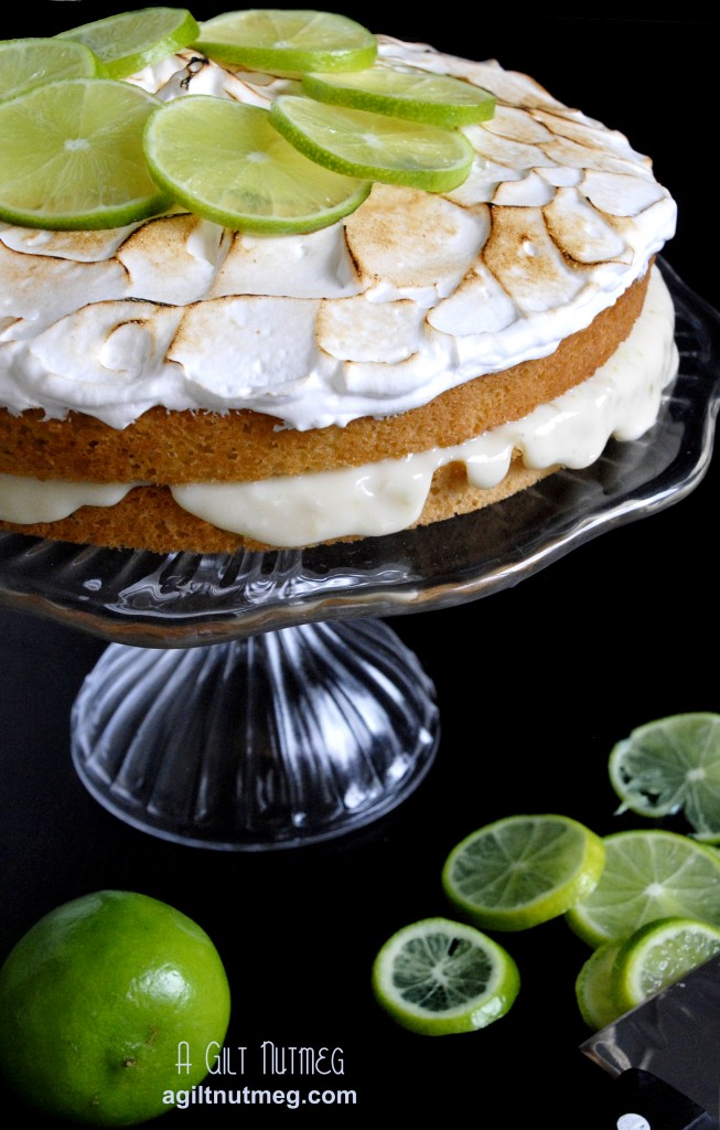 key lime meringue cake